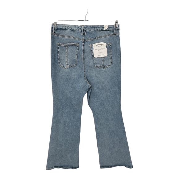 Good American Good Leg Flare denim jeans blue size 26 - Picture 4 of 6